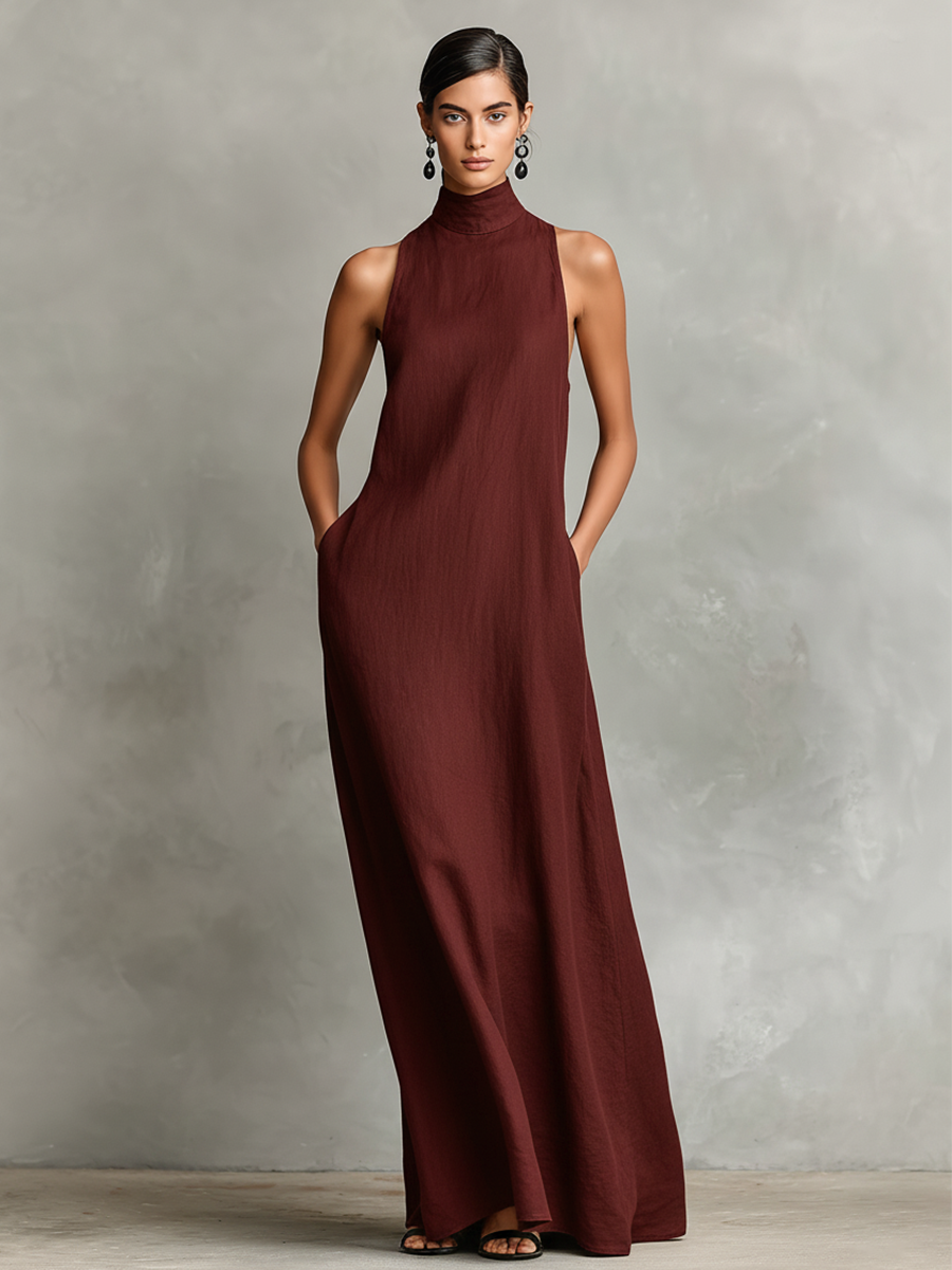 Edda | Soft Turtleneck Maxi Dress